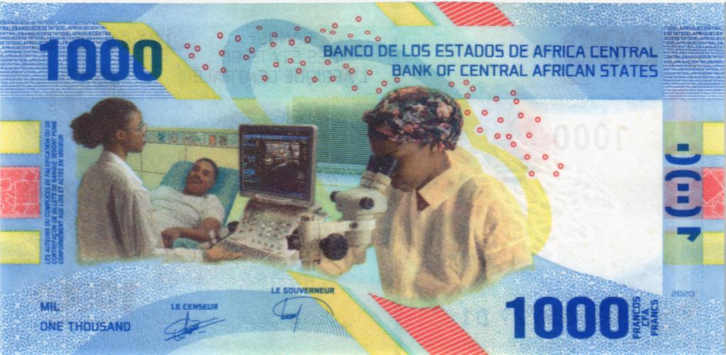 CAS - ЦЕНТРАЛЬНАЯ АФРИКА 1000 ФРАНКОВ мини 2