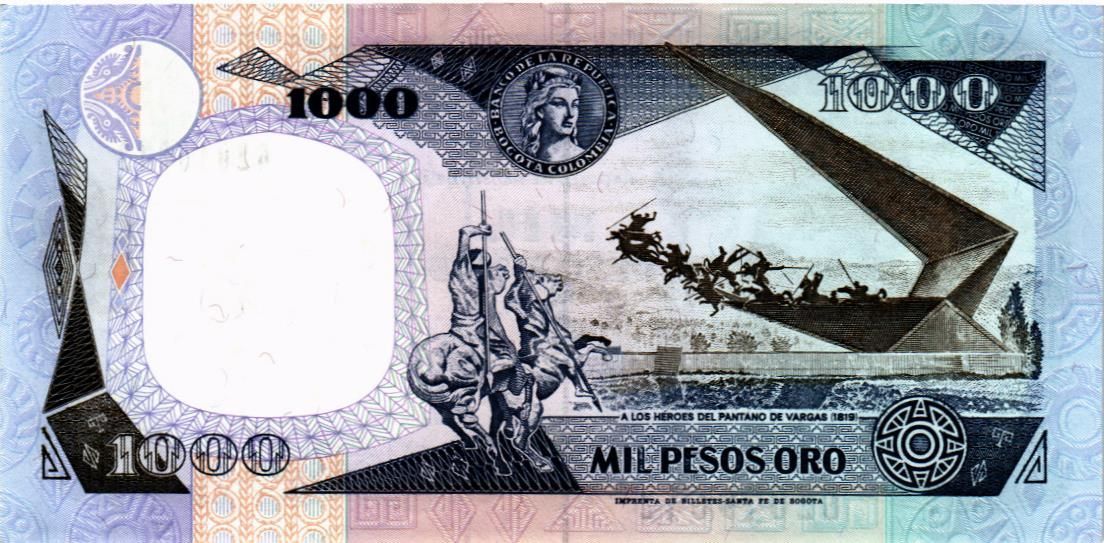 КОЛУМБИЯ 1000 ПЕСО (04.01.1993) мини 2