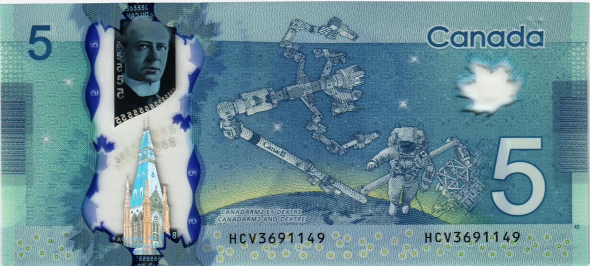 КАНАДА 5 ДОЛЛАРОВ мини 2