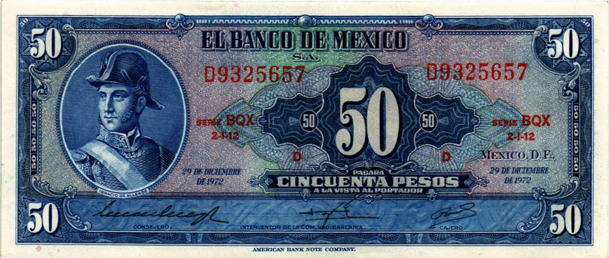 МЕКСИКА 50 ПЕСО (BQX)