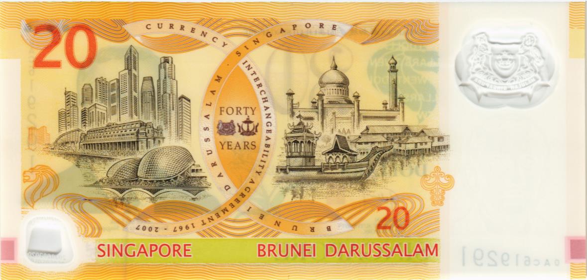 СИНГАПУР 20 ДОЛЛАРОВ мини 2