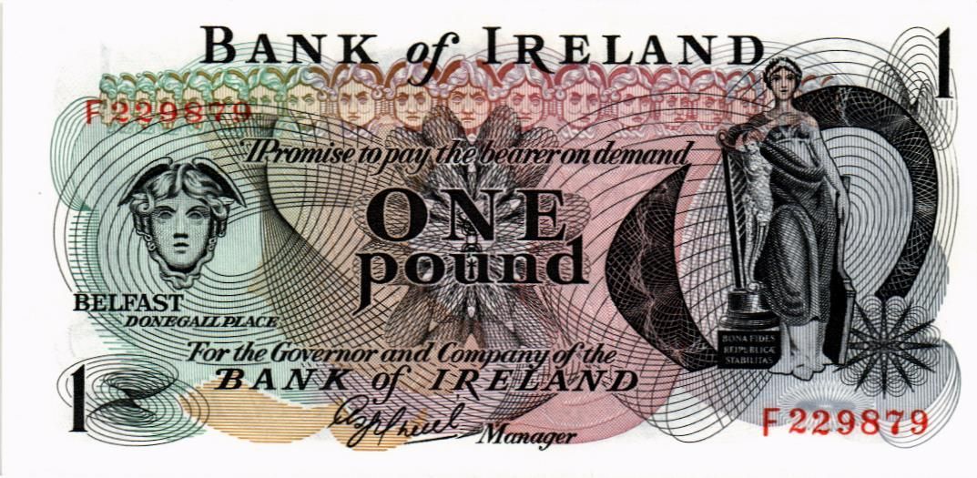 ИРЛАНДИЯ 1 ФУНТ (BANK OF IRELAND) мини 1