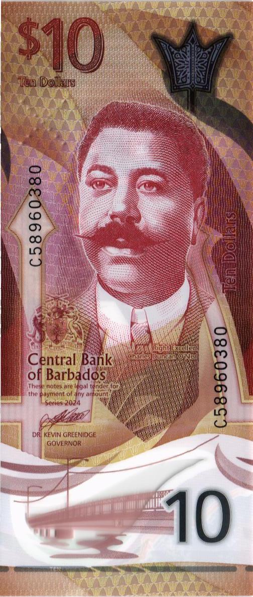 БАРБАДОС 10 ДОЛЛАРОВ мини 1