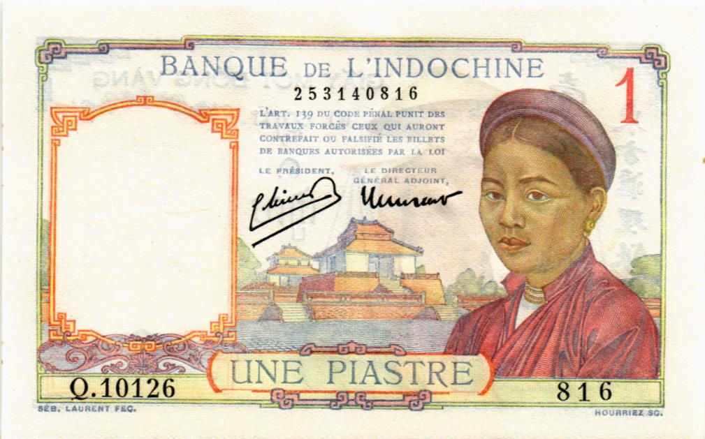 ФРАНЦУЗСКИЙ ИНДОКИТАЙ 1 ПИАСТР