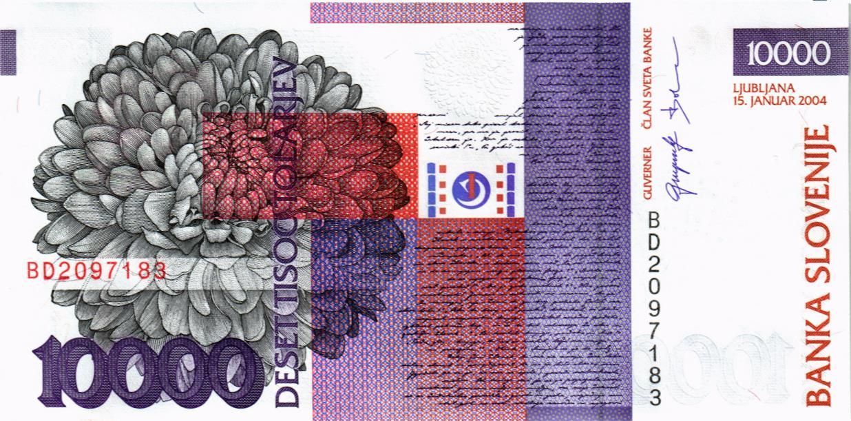 СЛОВЕНИЯ 10000 ТОЛАРОВ мини 2