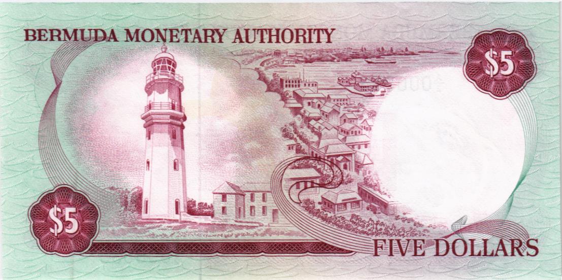 БЕРМУДСКИЕ ОСТРОВА 5 ДОЛЛАРОВ мини 2
