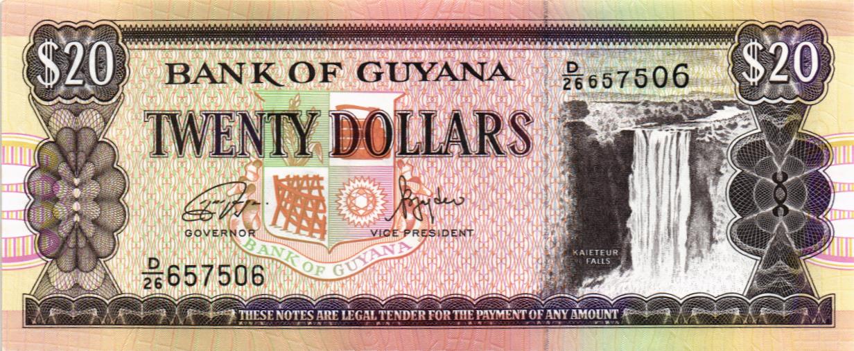 ГАЙАНА 20 ДОЛЛАРОВ