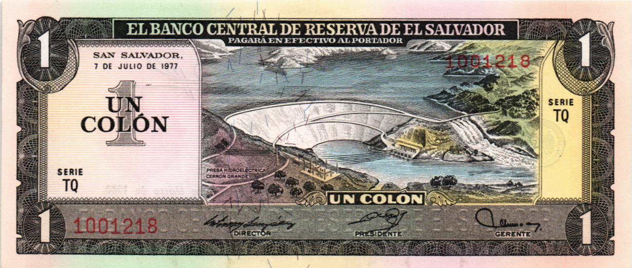 САЛЬВАДОР 1 КОЛОН (07.07.1977 - 19.03.1980) мини 1