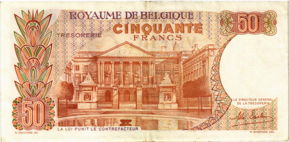 БЕЛЬГИЯ 50 ФРАНКОВ мини 2