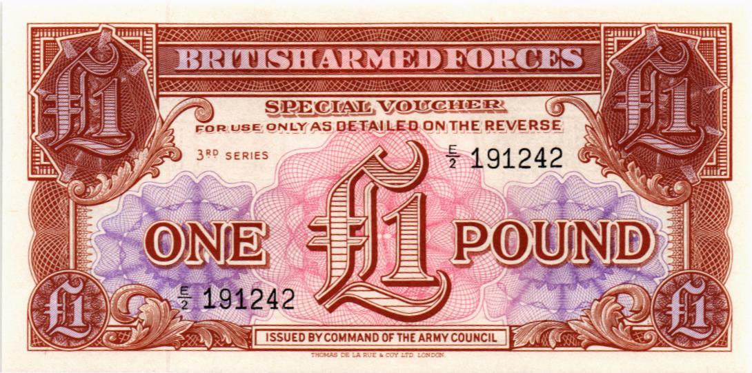 ВЕЛИКОБРИТАНИЯ/АНГЛИЯ 1 ФУНТ (БРИТАНСКАЯ АРМИЯ)
