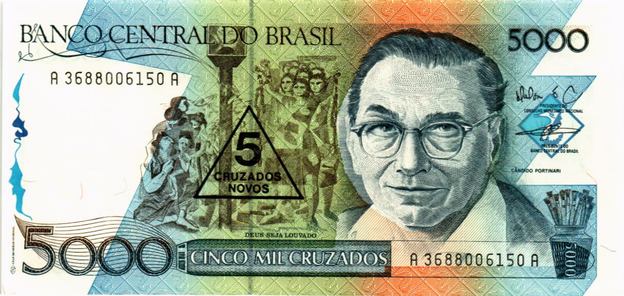 БРАЗИЛИЯ 5 КРУЗАДОС (НАДПЕЧАТКА) мини 1