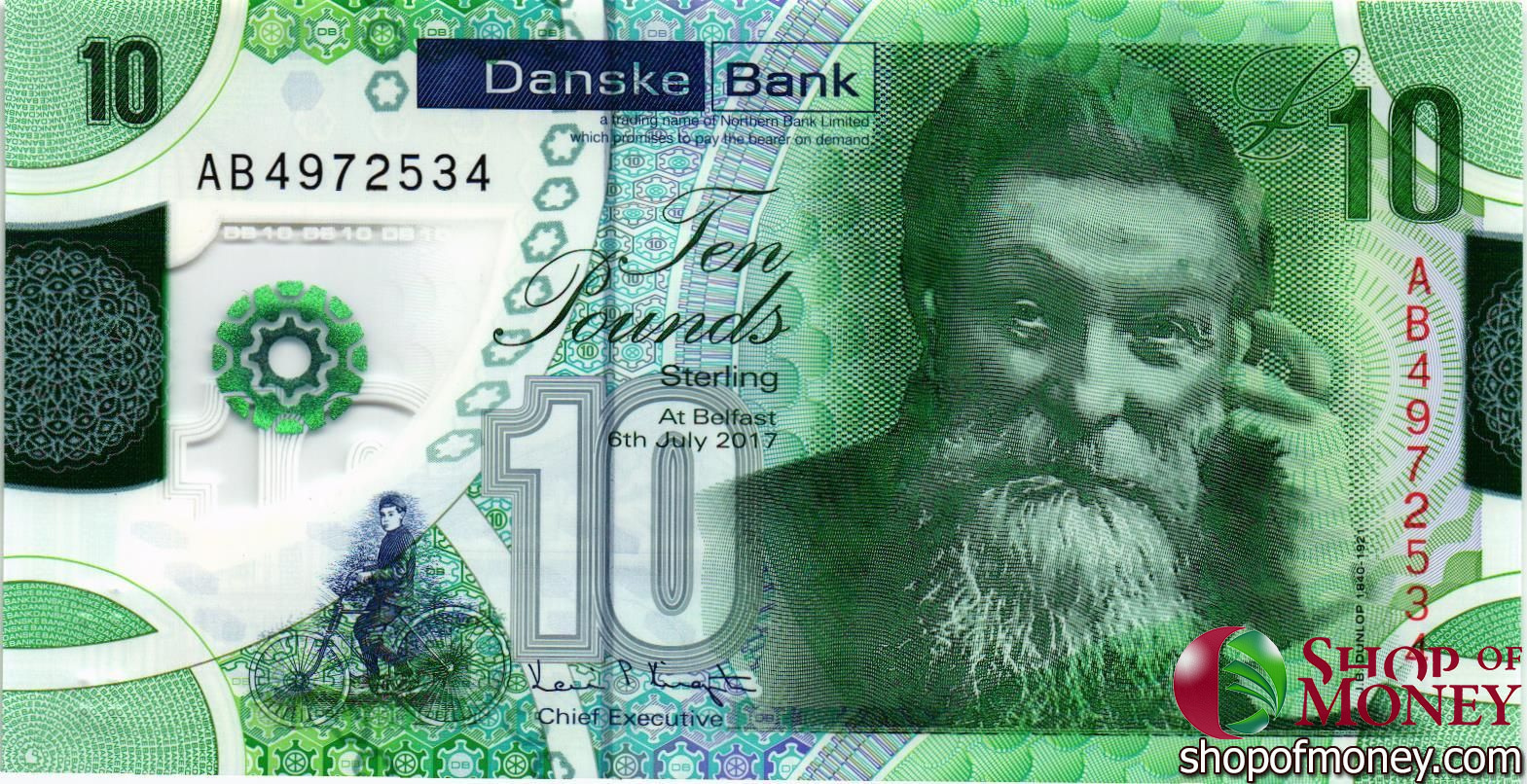 СЕВЕРНАЯ ИРЛАНДИЯ 10 ФУНТОВ (DANSKE BANK)
