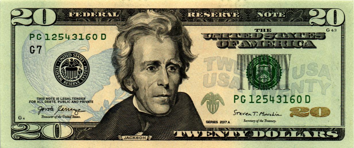 США 20 ДОЛЛАРОВ (G - ЧИКАГО)