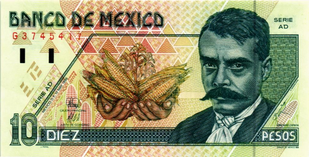 МЕКСИКА 10 ПЕСО (AD)