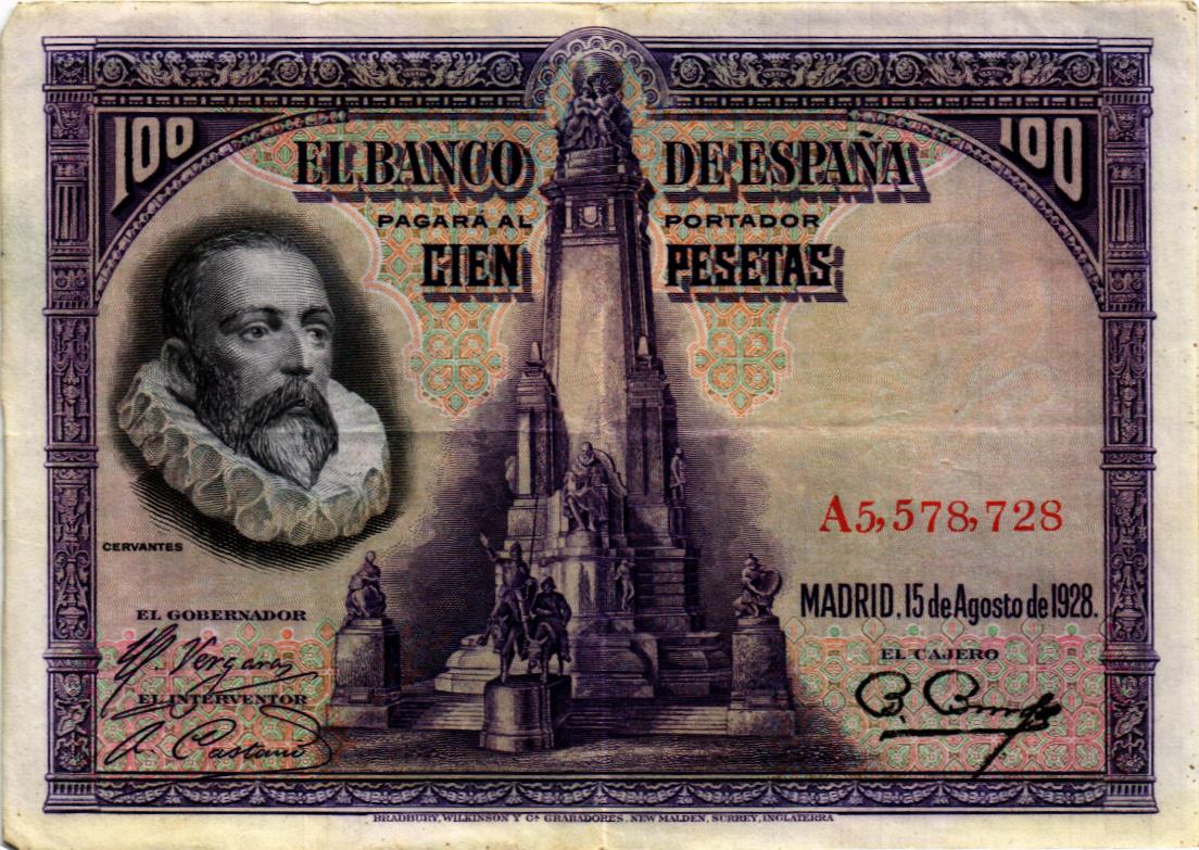 ИСПАНИЯ 100 ПЕСЕТ мини 1