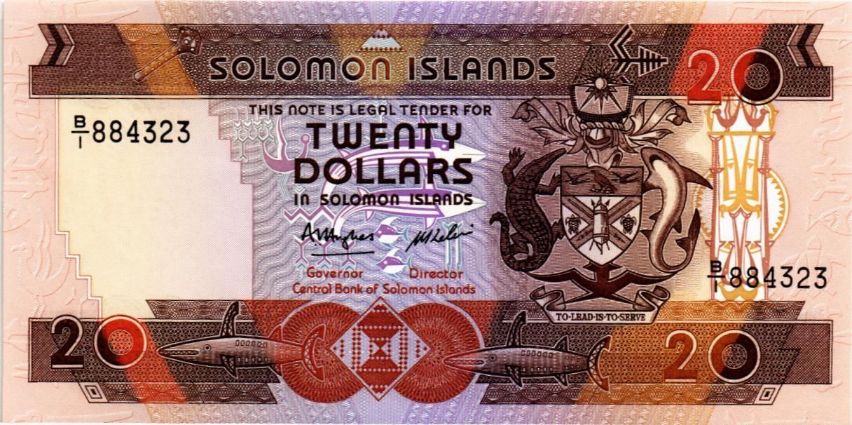 СОЛОМОНОВЫ ОСТРОВА 20 ДОЛЛАРОВ мини 1