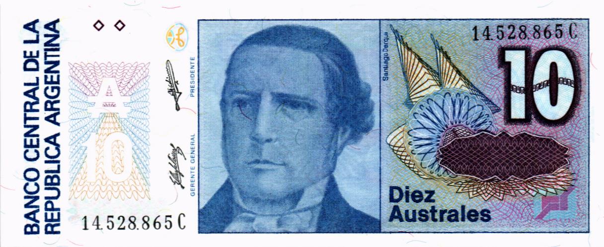 АРГЕНТИНА 10 АУСТРАЛЕЙ