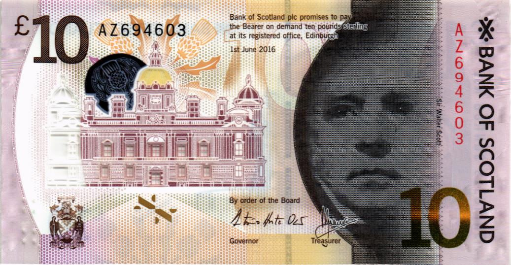 ШОТЛАНДИЯ 10 ФУНТОВ (BANK OF SCOTLAND)