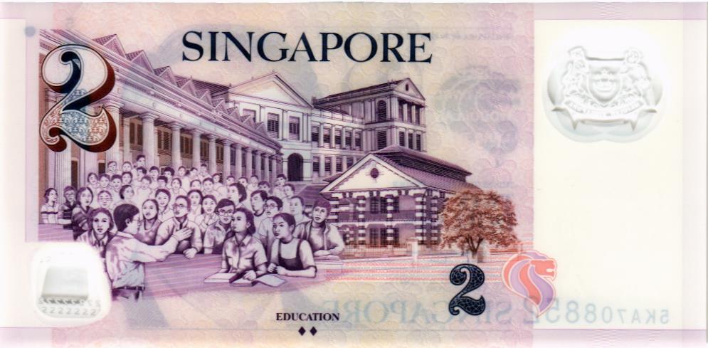 СИНГАПУР 2 ДОЛЛАРА мини 2