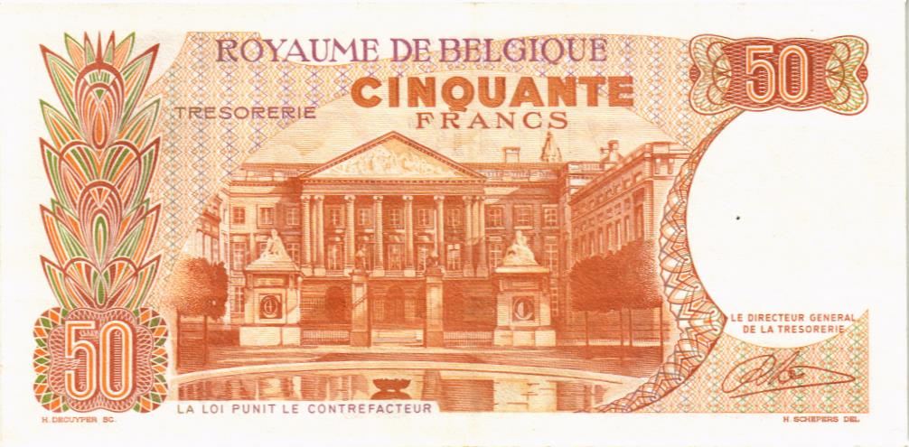 БЕЛЬГИЯ 50 ФРАНКОВ мини 2