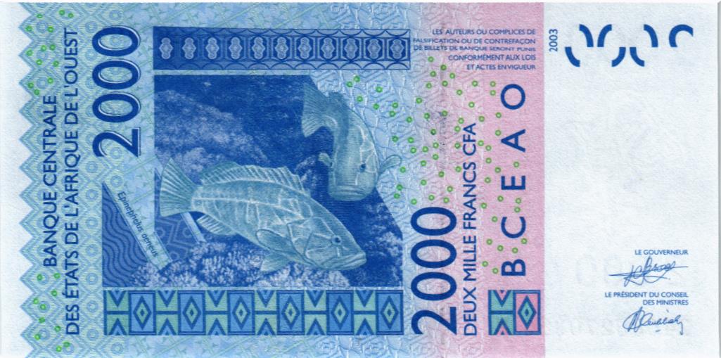 WAS - СЕНЕГАЛ 2000 ФРАНКОВ (K) мини 2