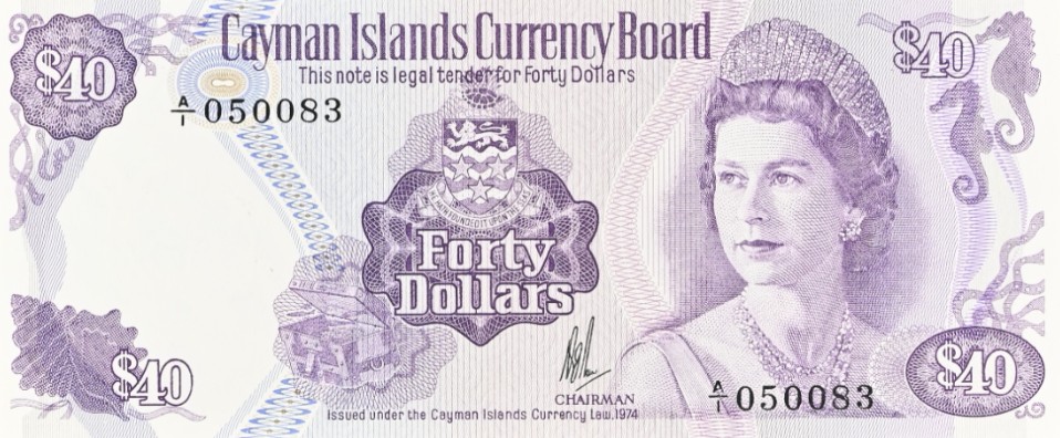 КАЙМАНОВЫ ОСТРОВА 40 ДОЛЛАРОВ (PMG - GRADE 66) мини 3