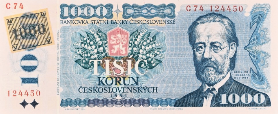 ЧЕХИЯ 1000 КРОН (PMG - GRADE 66) мини 3