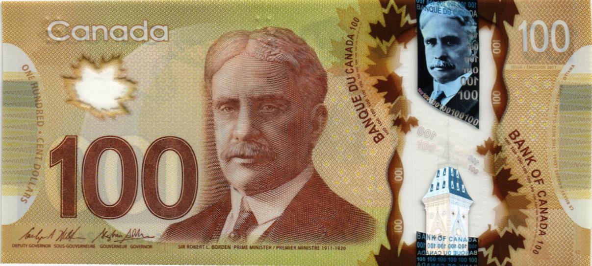 КАНАДА 100 ДОЛЛАРОВ