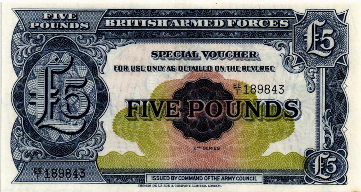 ВЕЛИКОБРИТАНИЯ / АНГЛИЯ 5 ФУНТОВ (БРИТАНСКАЯ АРМИЯ) мини 1