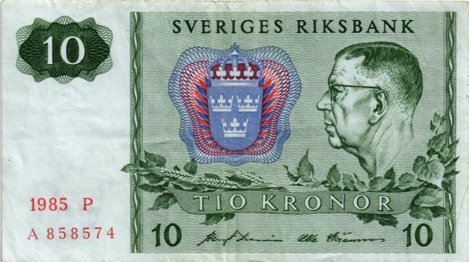 ШВЕЦИЯ 10 КРОН