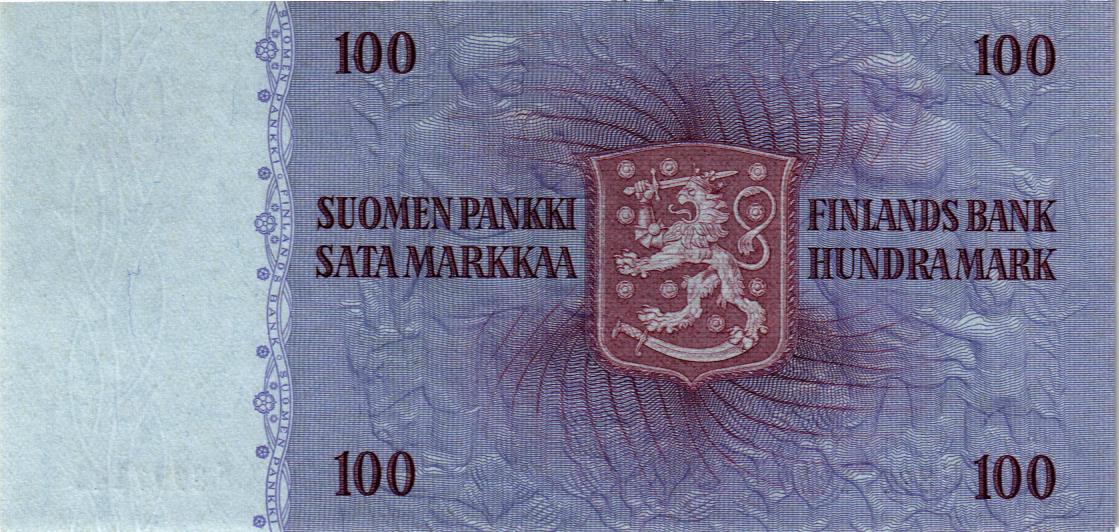 ФИНЛЯНДИЯ 100 МАРОК (Litt. A) мини 2