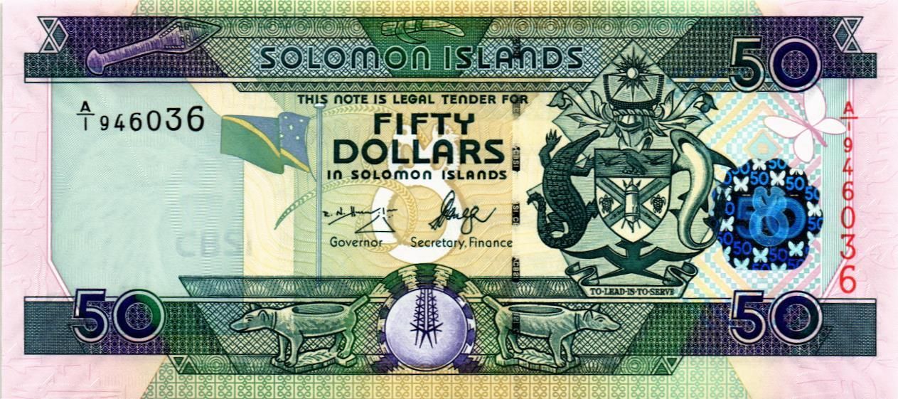 СОЛОМОНОВЫ ОСТРОВА 50 ДОЛЛАРОВ мини 1