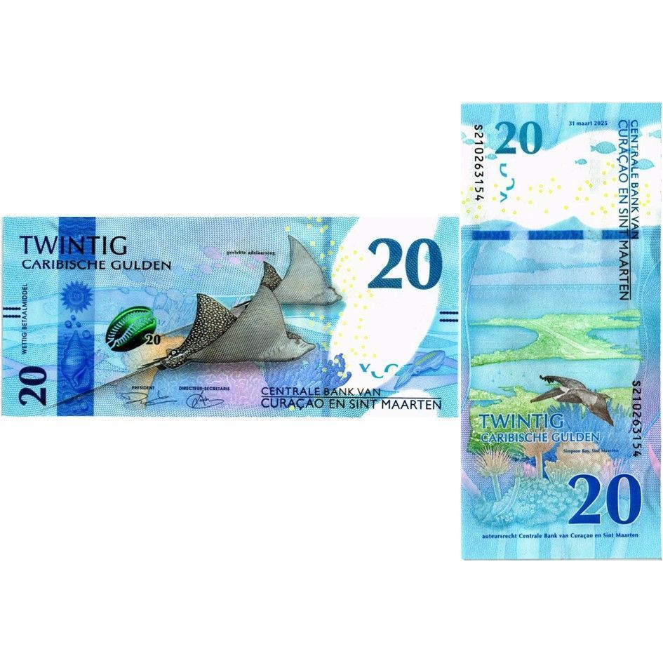 КЮРАСАО И СИНТ-МАРТЕН НАБОР 10-20-50-100-200 ГУЛЬДЕНОВ мини 4