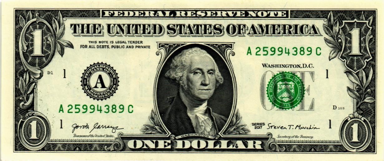 США 1 ДОЛЛАР (A - БОСТОН) мини 1