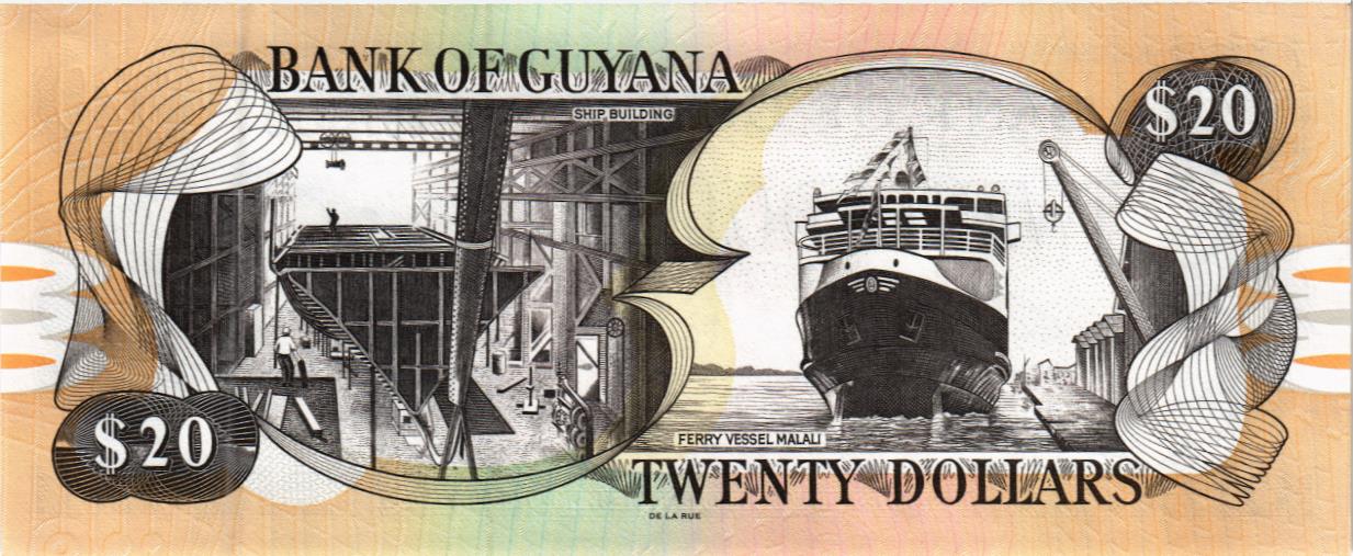 ГАЙАНА 20 ДОЛЛАРОВ мини 2