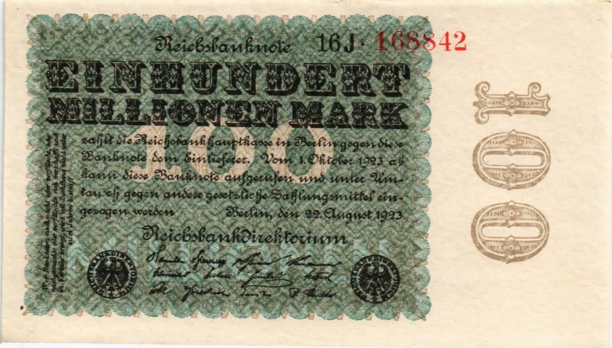 ГЕРМАНИЯ 100000000 МАРОК мини 1