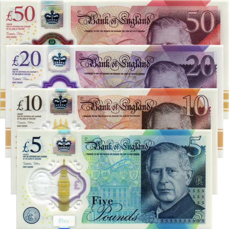 ВЕЛИКОБРИТАНИЯ / АНГЛИЯ НАБОР 5-10-20-50 ФУНТОВ мини 1