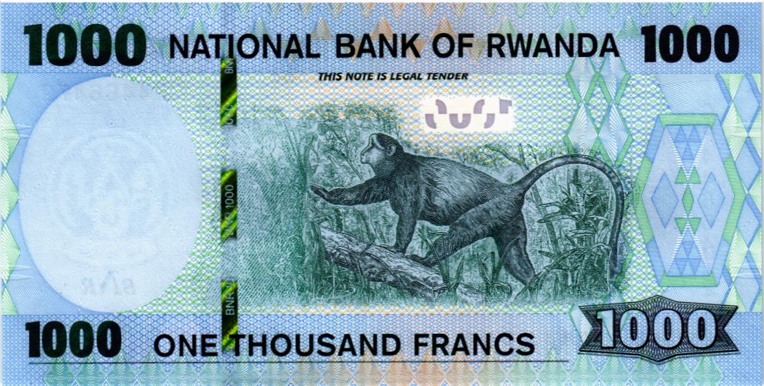 РУАНДА 1000 ФРАНКОВ мини 2