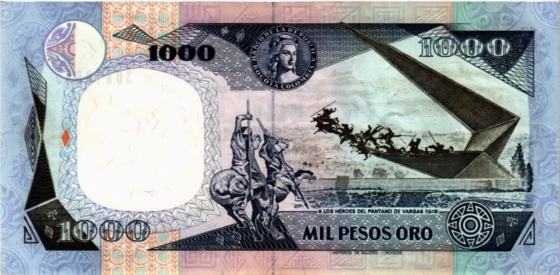 КОЛУМБИЯ 1000 ПЕСО (01.11.1991) мини 2