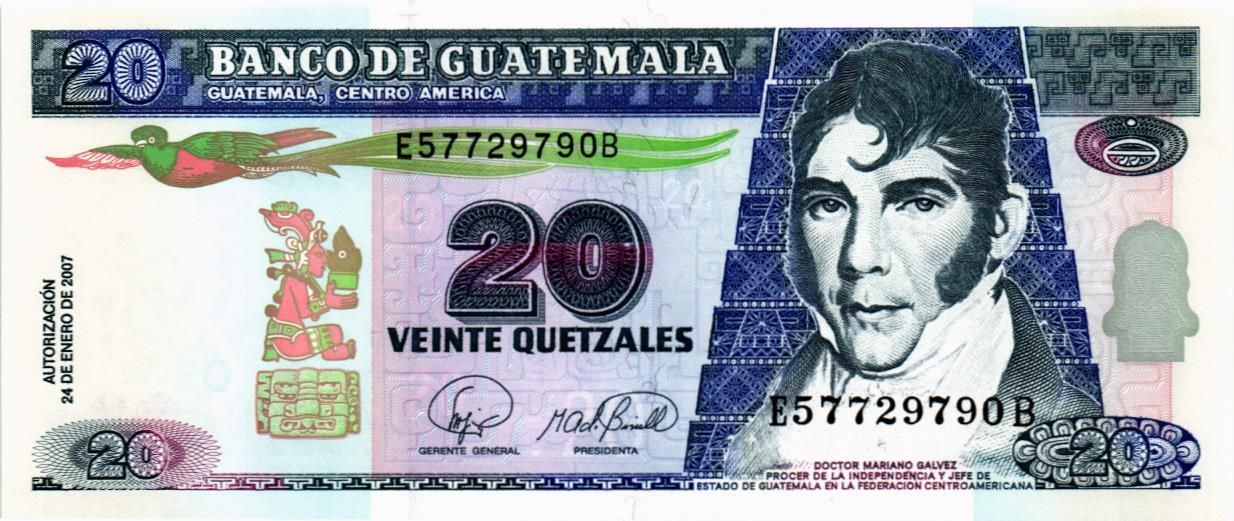 ГВАТЕМАЛА 20 КЕТСАЛЬ мини 1