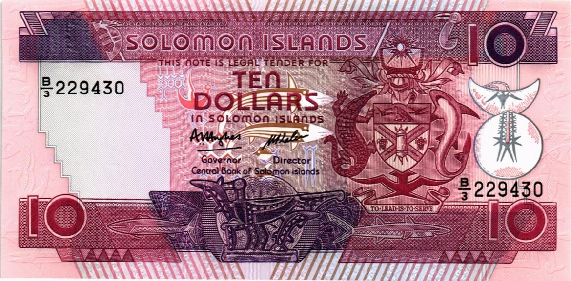 СОЛОМОНОВЫ ОСТРОВА 10 ДОЛЛАРОВ мини 1