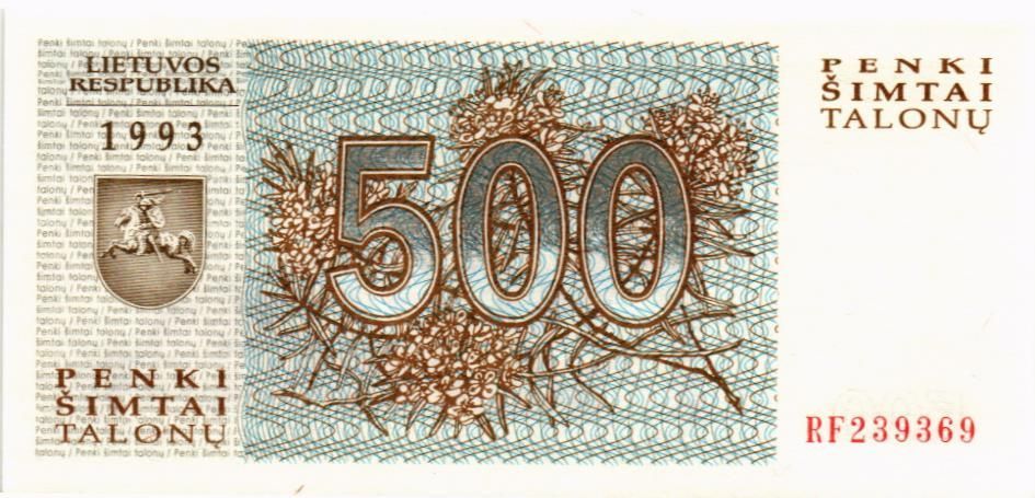 ЛИТВА 500 ТАЛОНАС мини 1
