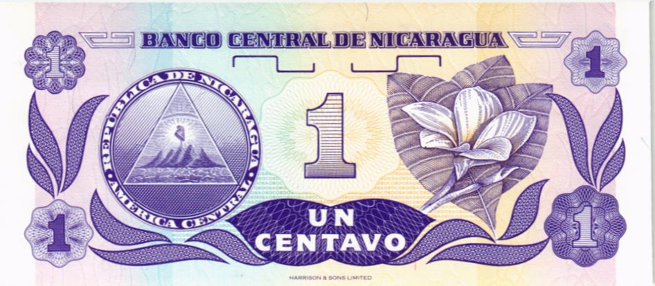 НИКАРАГУА 1 ЦЕНТАВО мини 2