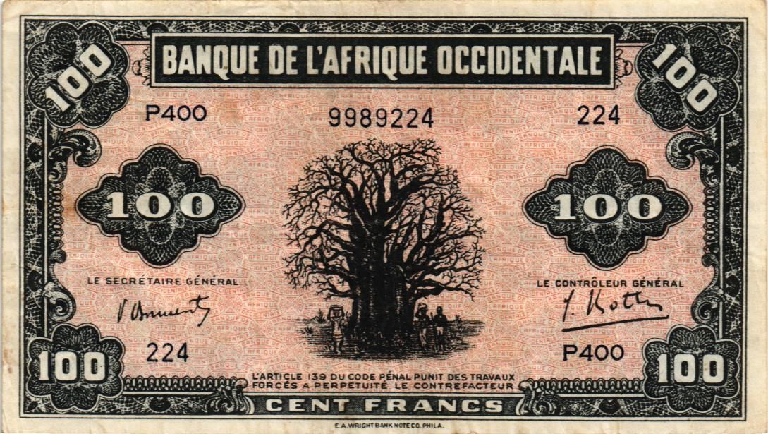 WAS - ЗАПАДНАЯ АФРИКА 100 ФРАНКОВ мини 1