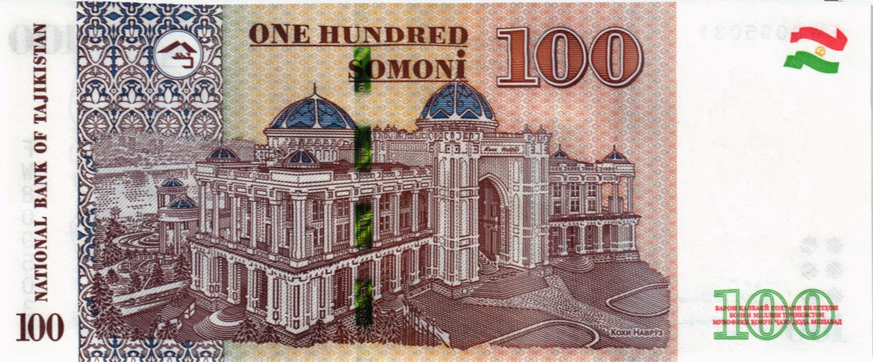 ТАДЖИКИСТАН 100 СОМОНИ мини 2