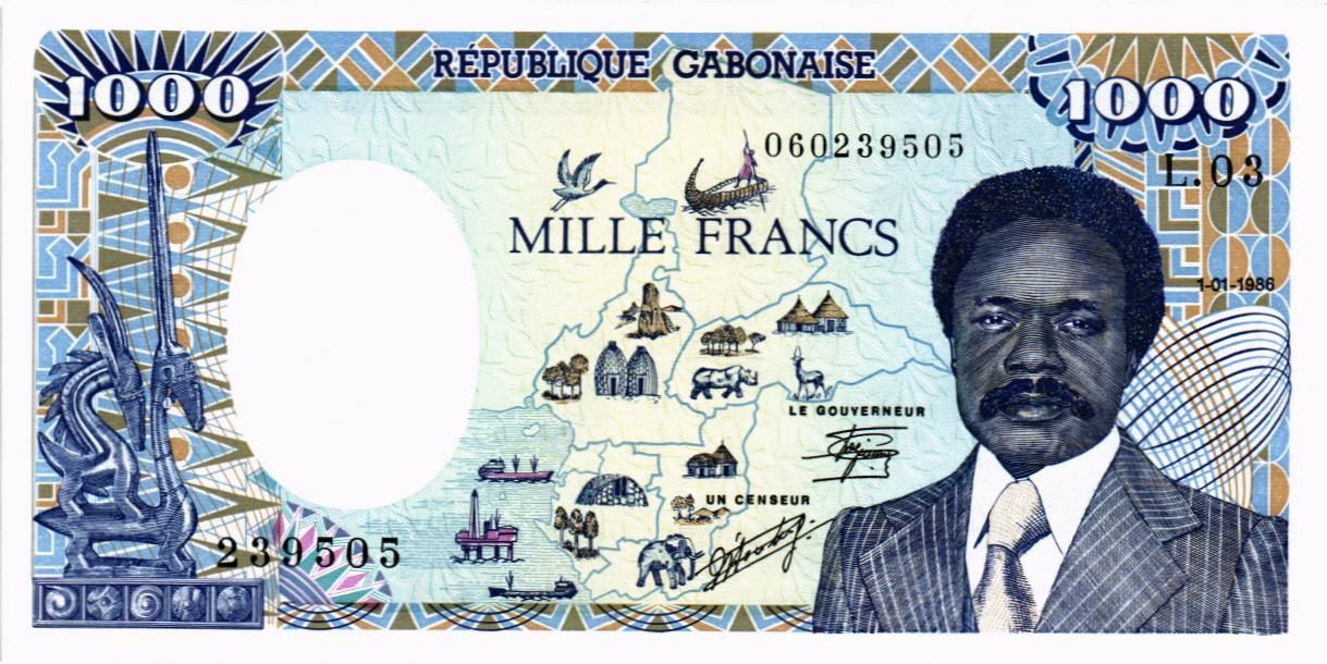 ГАБОН 1000 ФРАНКОВ мини 1