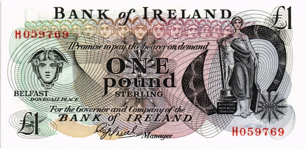ИРЛАНДИЯ 1 ФУНТ (BANK OF IRELAND) мини 1