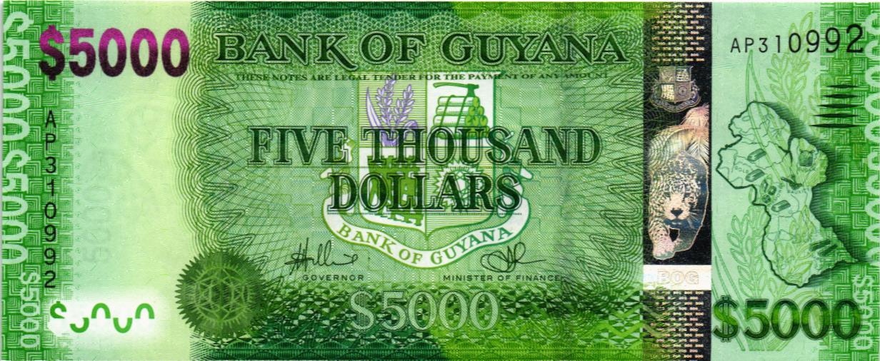 ГАЙАНА 5000 ДОЛЛАРОВ