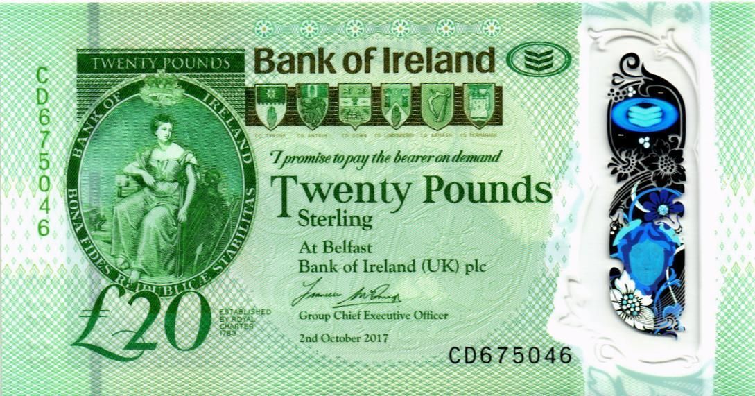 СЕВЕРНАЯ ИРЛАНДИЯ 20 ФУНТОВ (BANK OF IRELAND)
