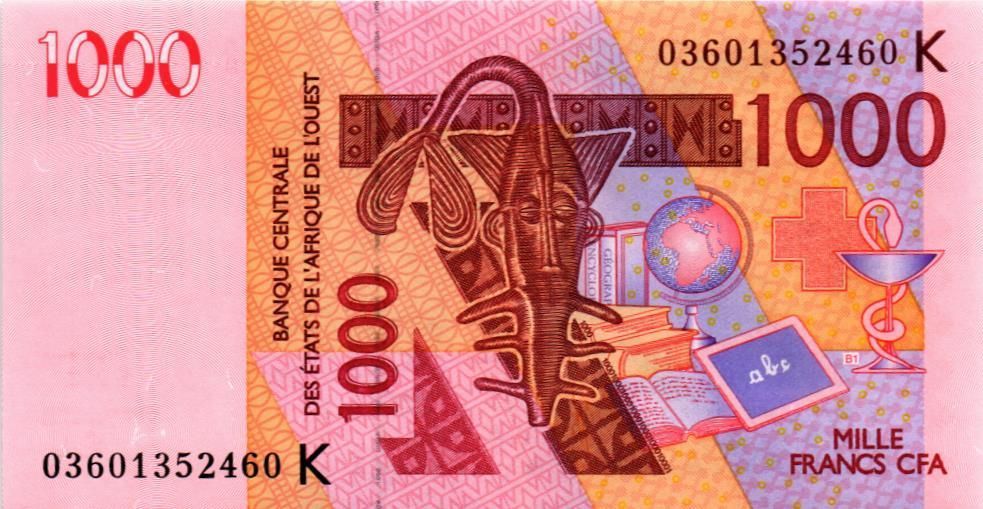 WAS - СЕНЕГАЛ 1000 ФРАНКОВ (K) мини 1